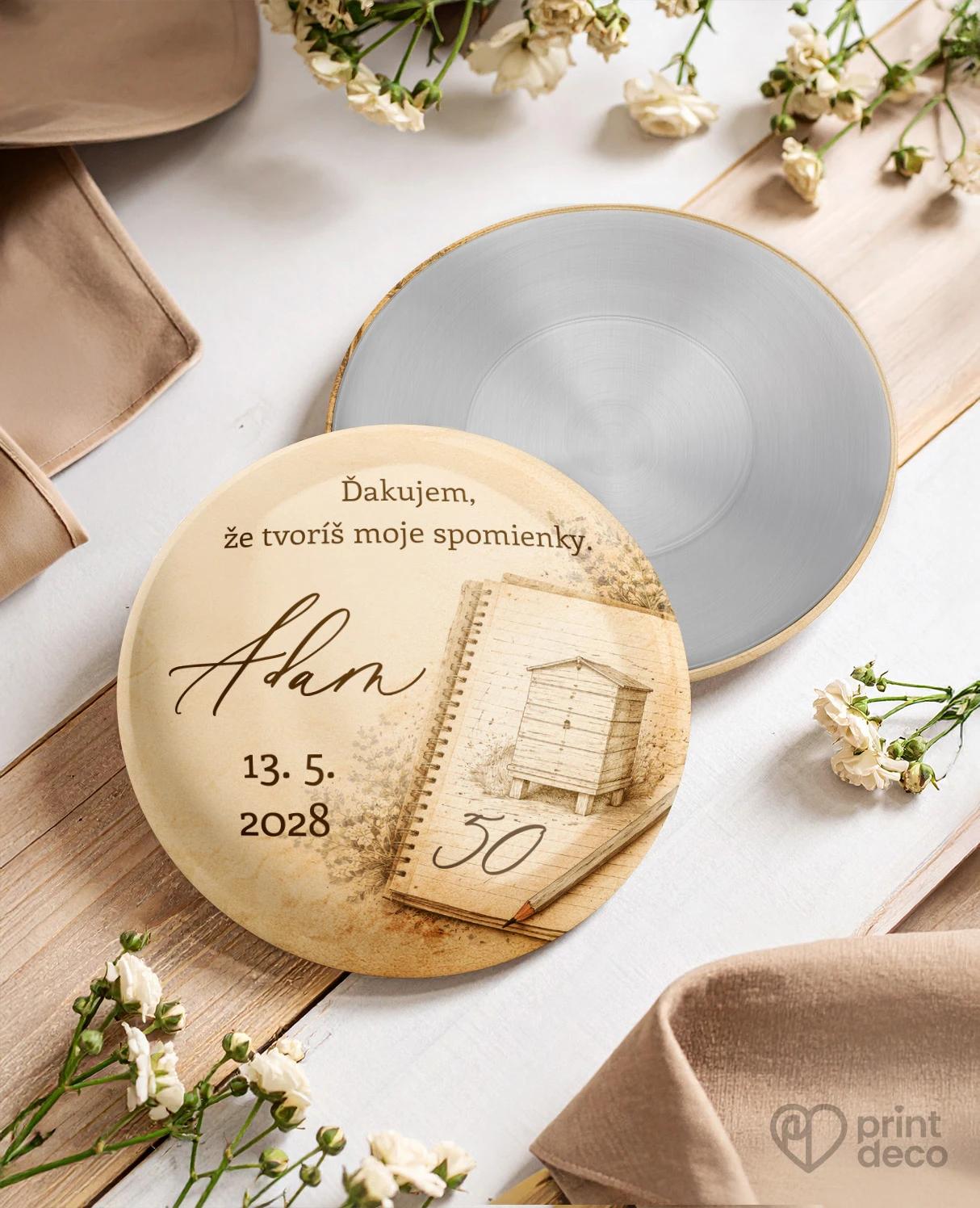 Pamätné kruhové magnetky z oslavy pre včelára 14