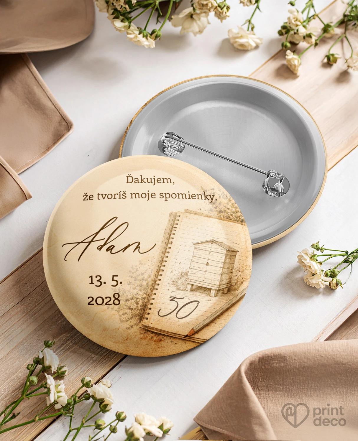 Pamätné kruhové odznaky z oslavy pre včelára 14