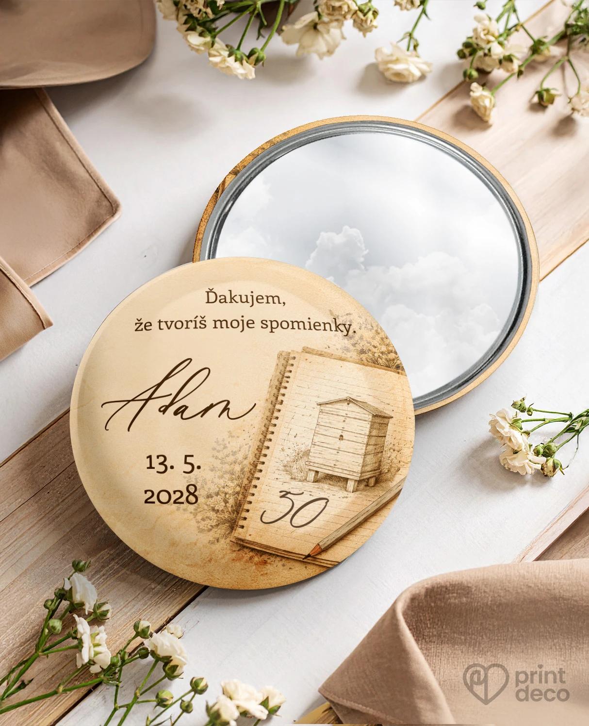 Pamätné kruhové zrkadielka z oslavy pre včelára 14