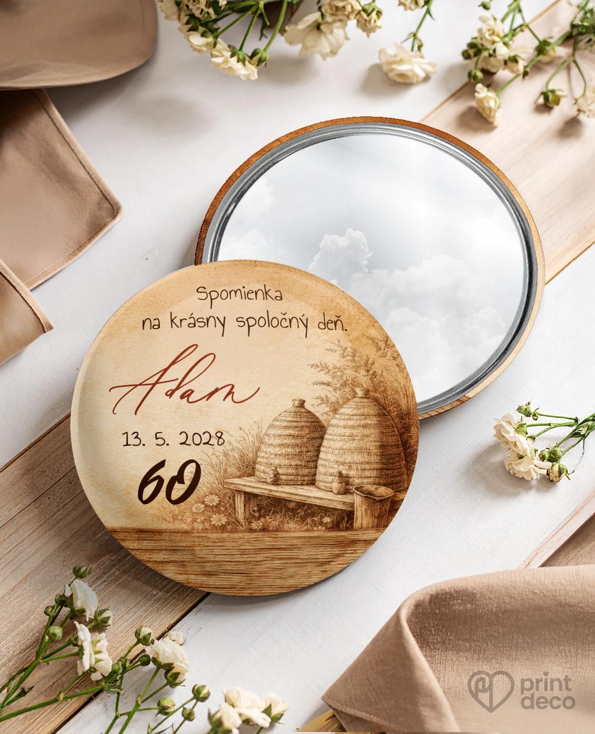 Pamätné kruhové zrkadielka z oslavy pre včelára 15