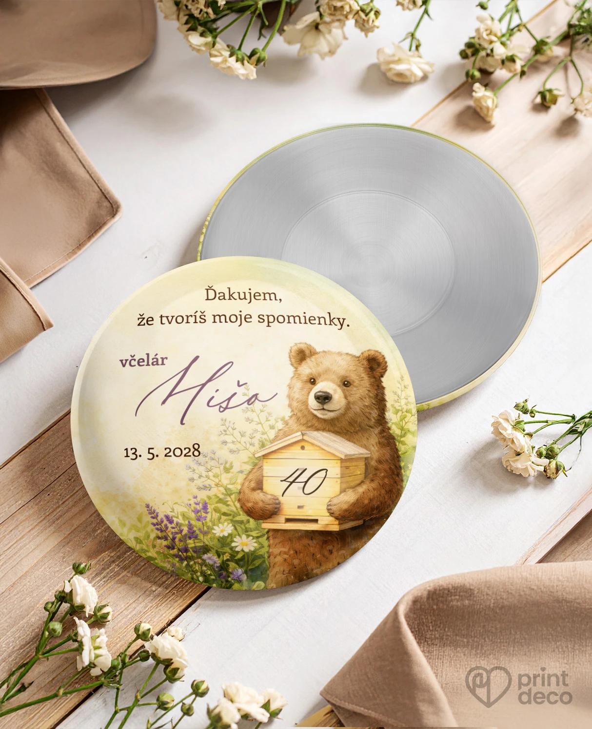 Pamätné kruhové magnetky z oslavy pre včelára 16