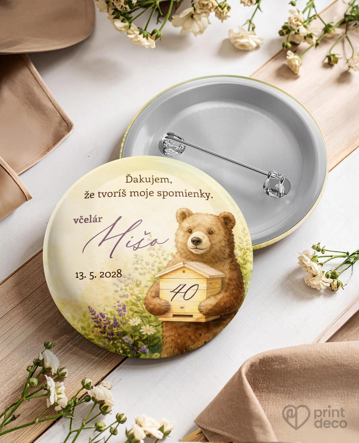 Pamätné kruhové odznaky z oslavy pre včelára 16