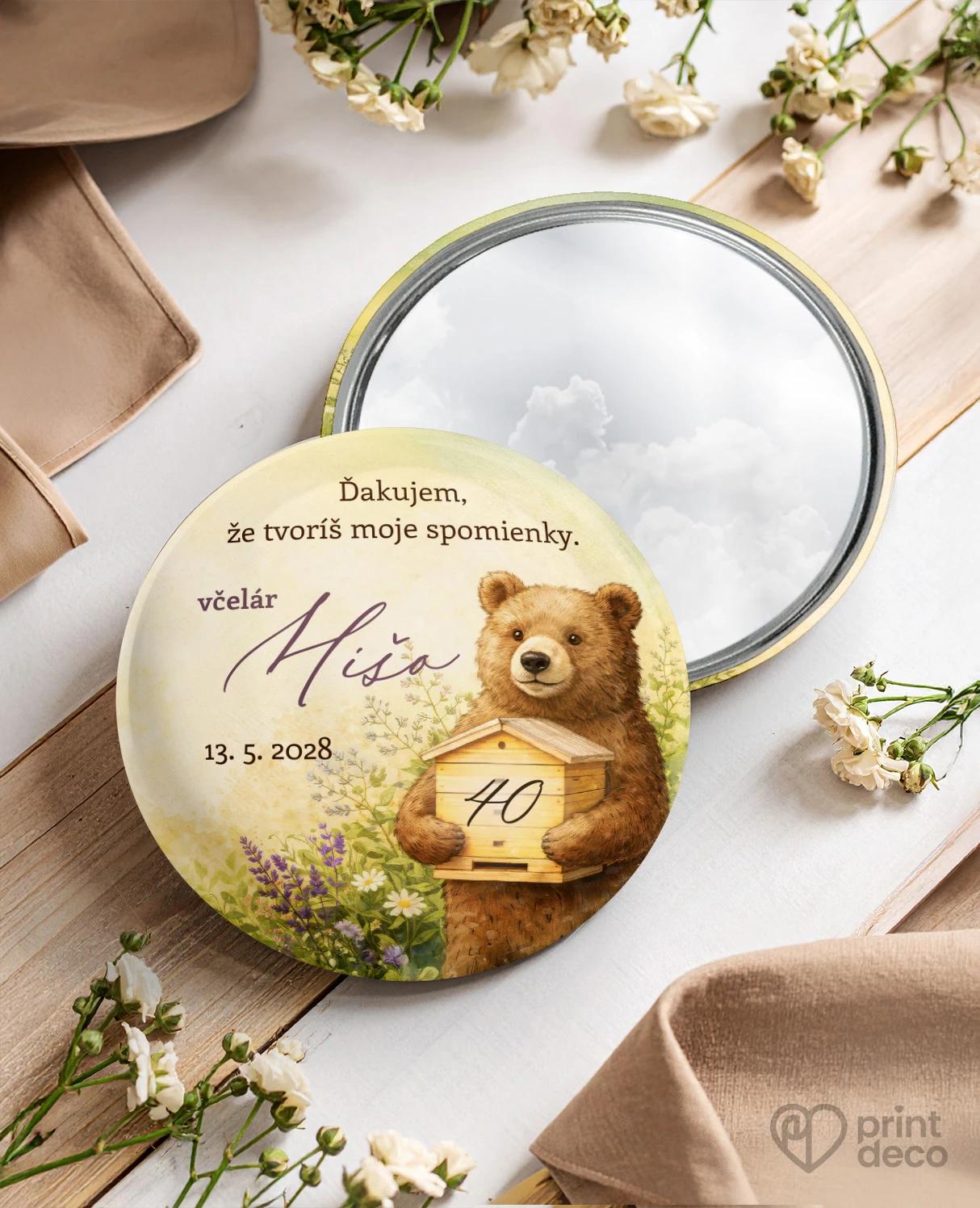 Pamätné kruhové zrkadielka z oslavy pre včelára 16
