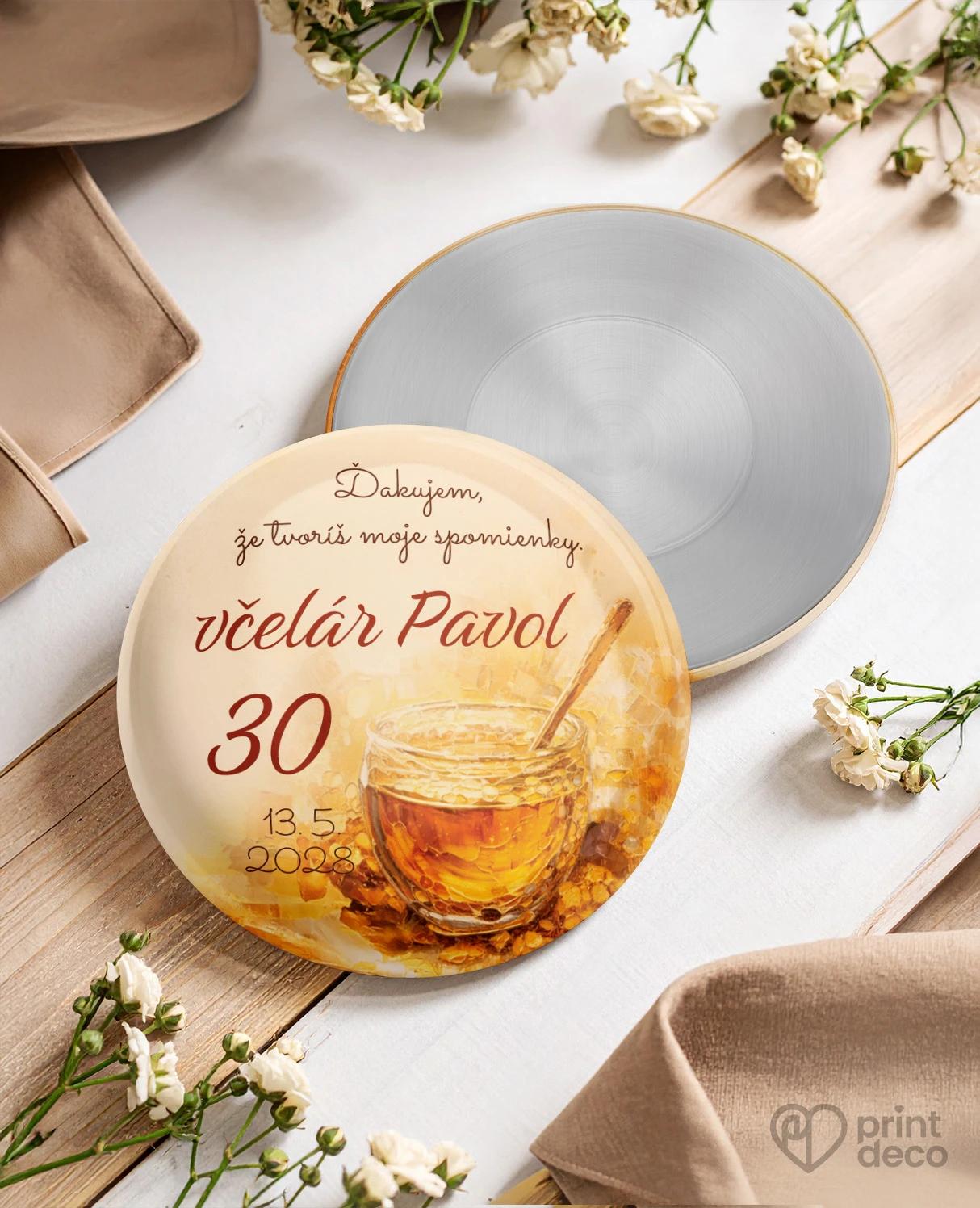 Pamätné kruhové magnetky z oslavy pre včelára 20
