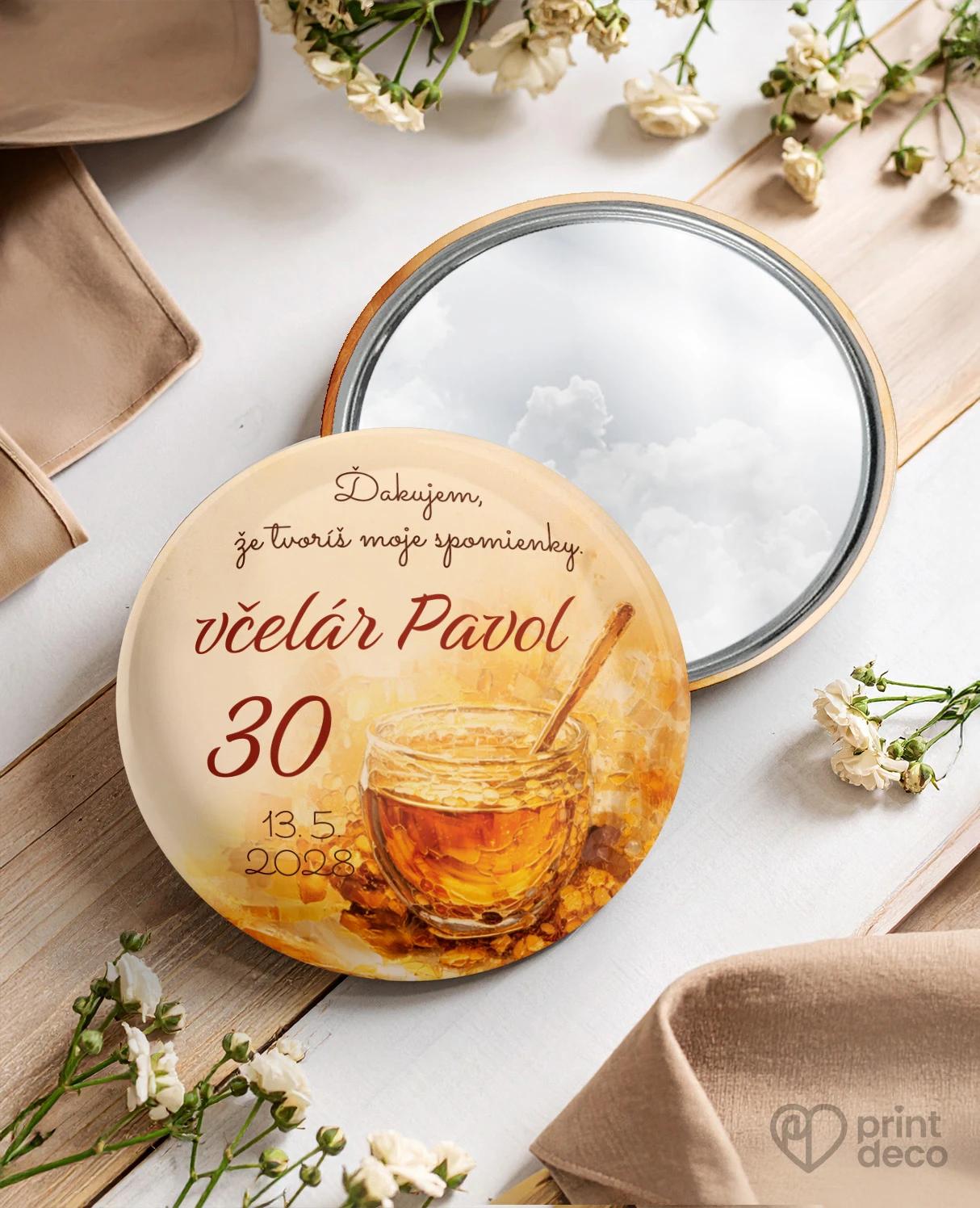 Pamätné kruhové zrkadielka z oslavy pre včelára 20