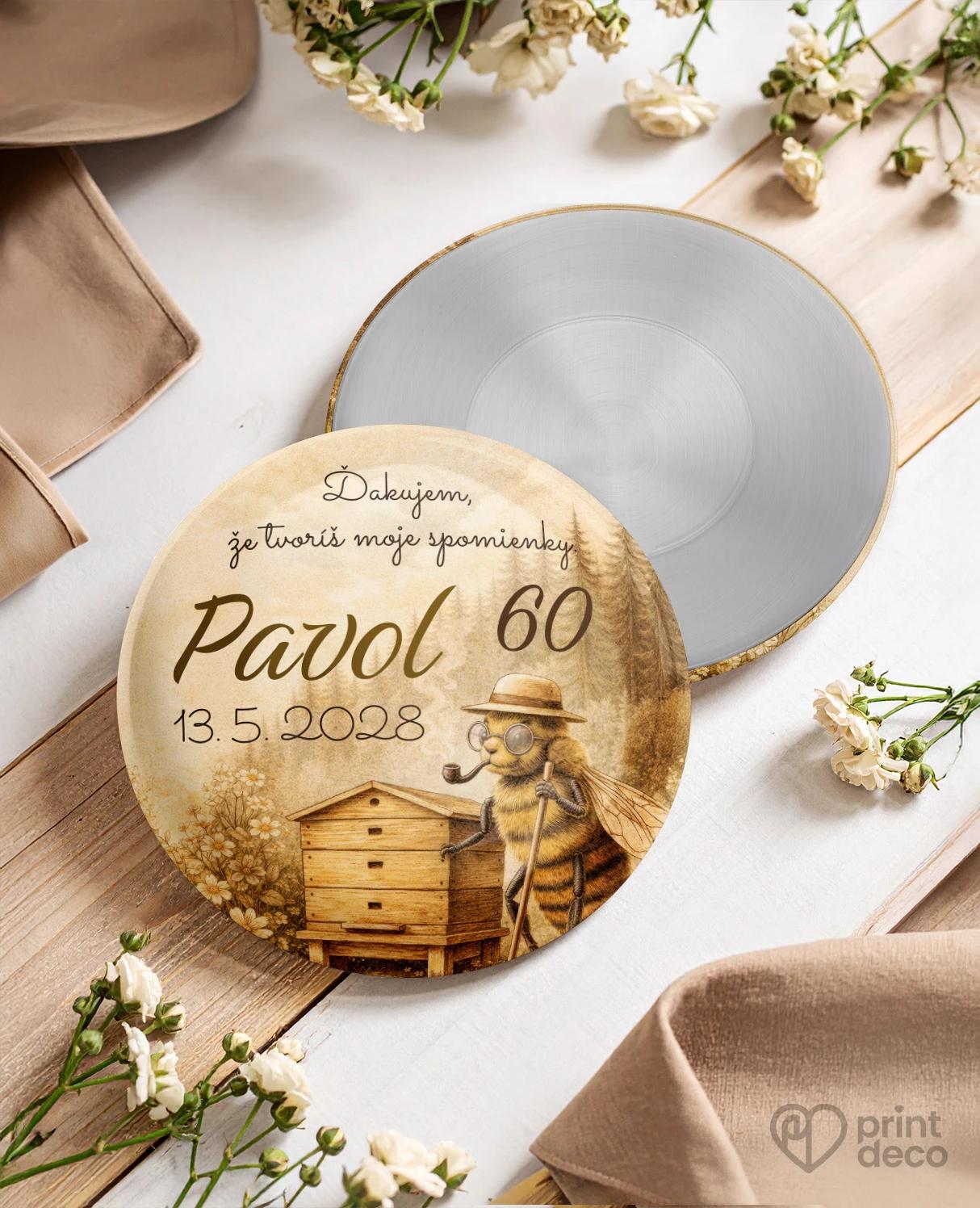 Pamätné kruhové magnetky z oslavy pre včelára 22