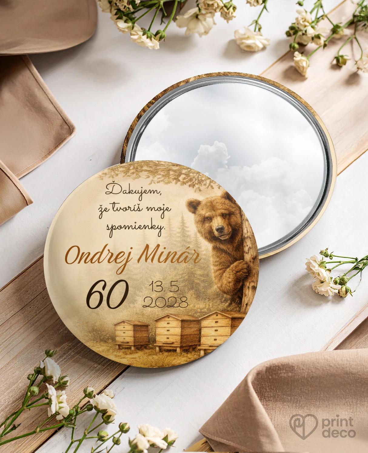 Pamätné kruhové zrkadielka z oslavy pre včelára 23