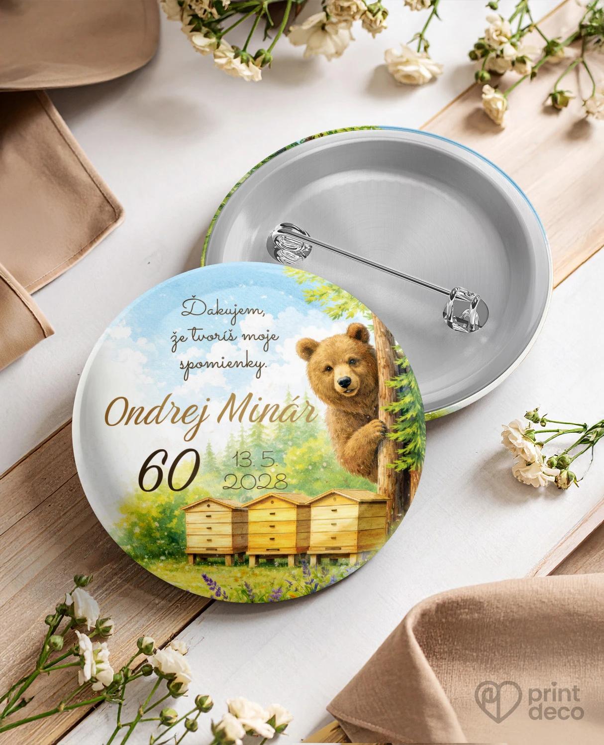 Pamätné kruhové odznaky z oslavy pre včelára 24