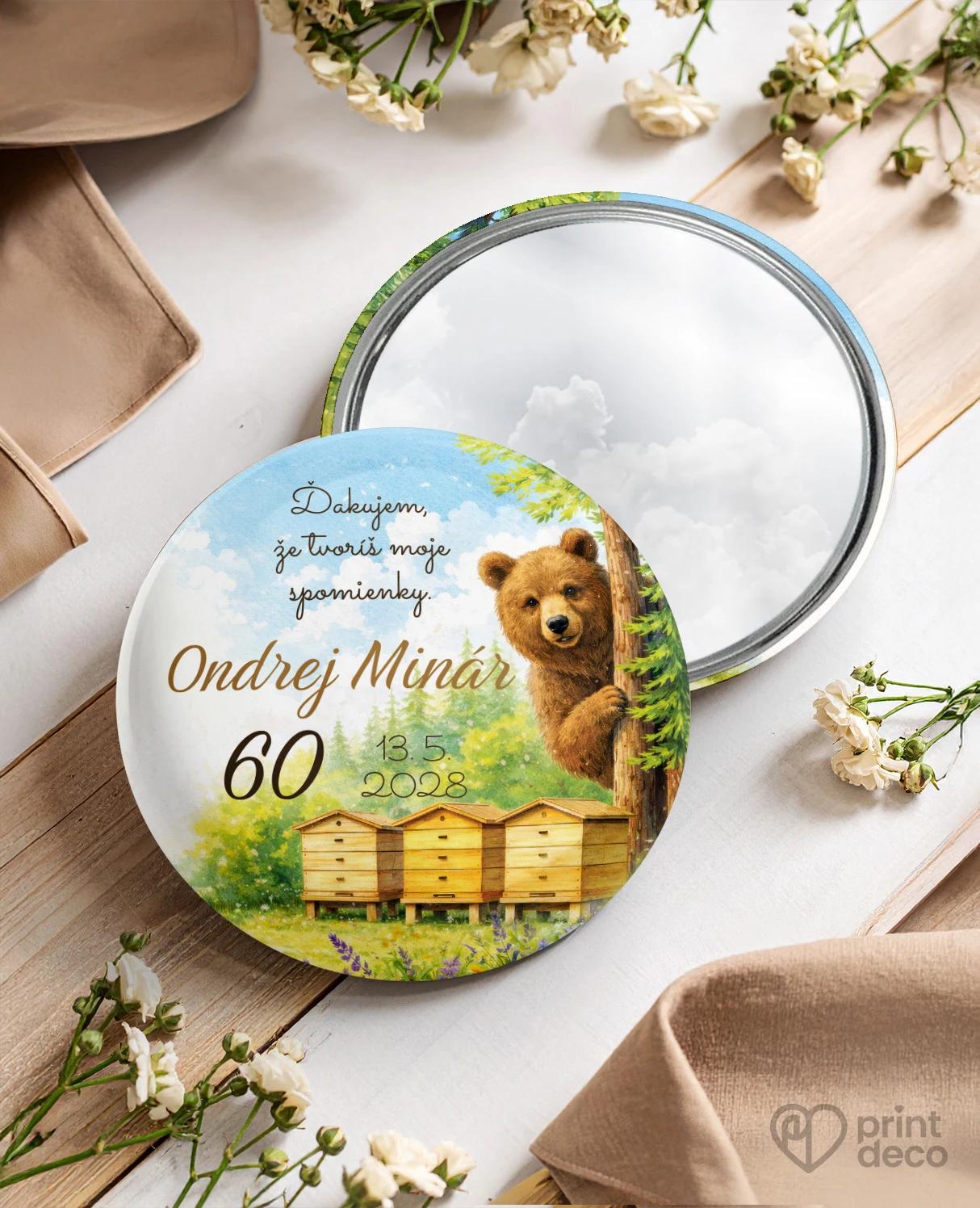 Pamätné kruhové zrkadielka z oslavy pre včelára 24