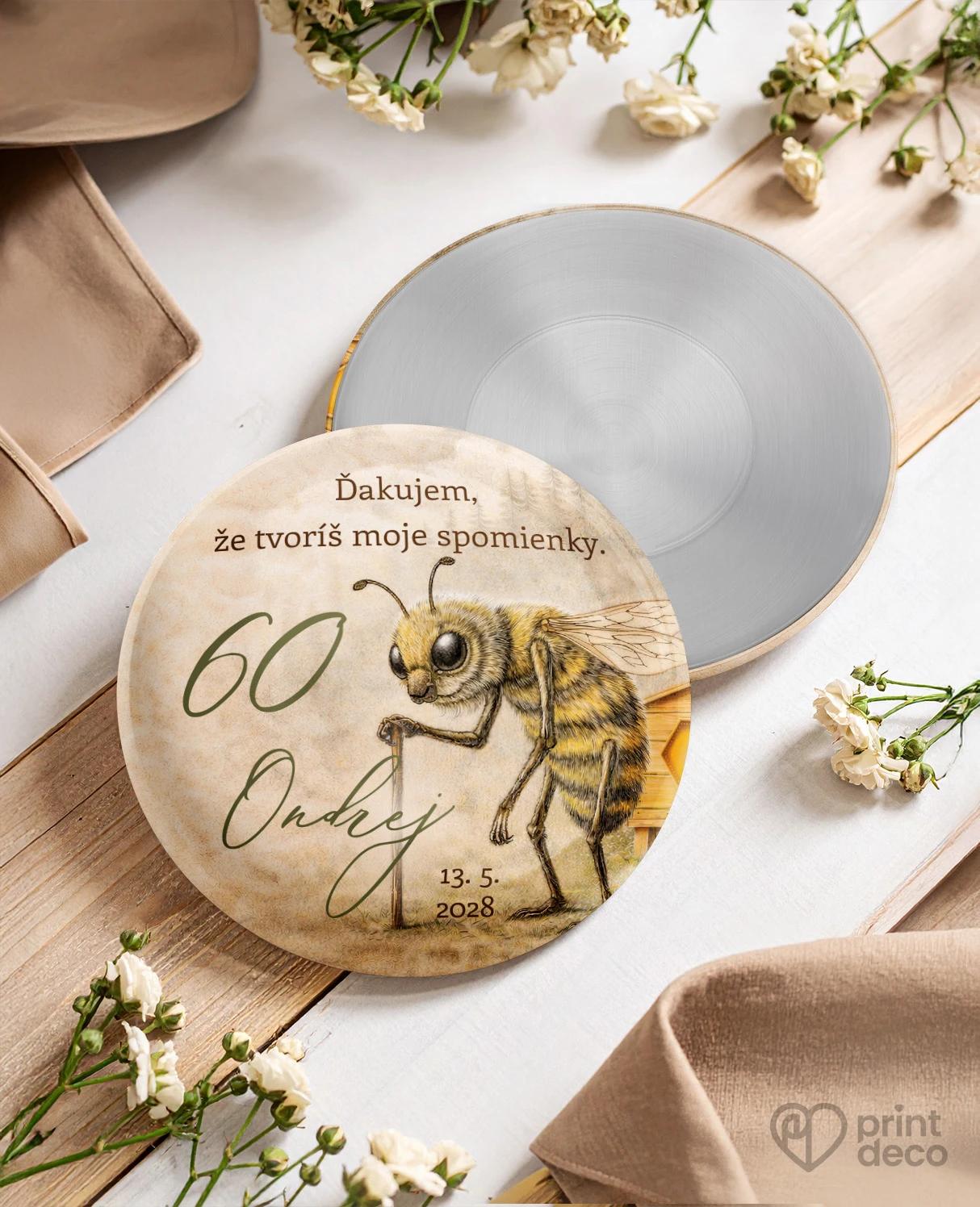 Pamätné kruhové magnetky z oslavy pre včelára 26