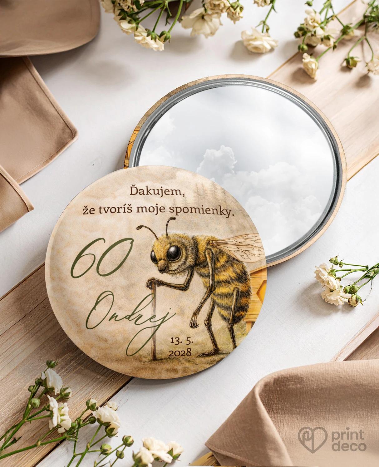 Pamätné kruhové zrkadielka z oslavy pre včelára 26