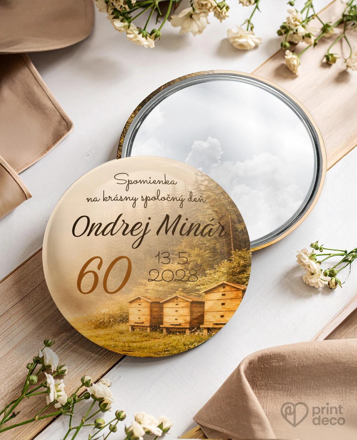 Pamätné kruhové zrkadielka z oslavy pre včelára 27