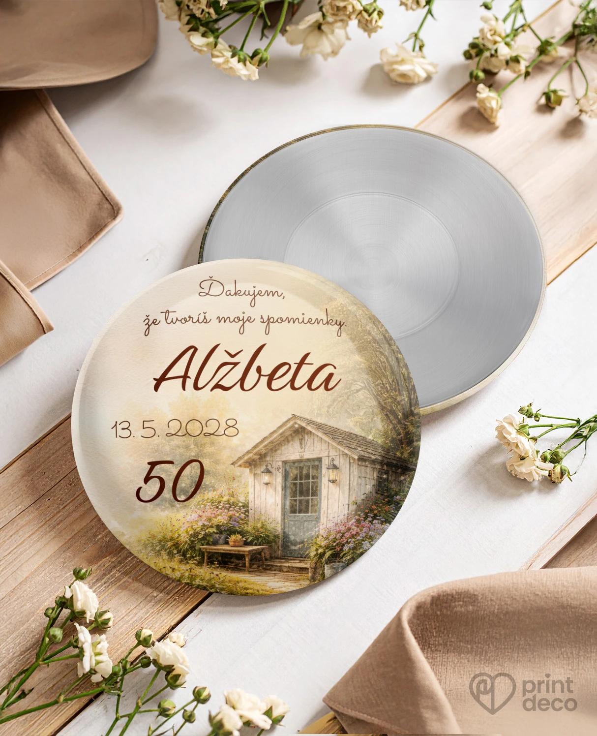 Pamätné kruhové magnetky z oslavy pre záhradkára 01