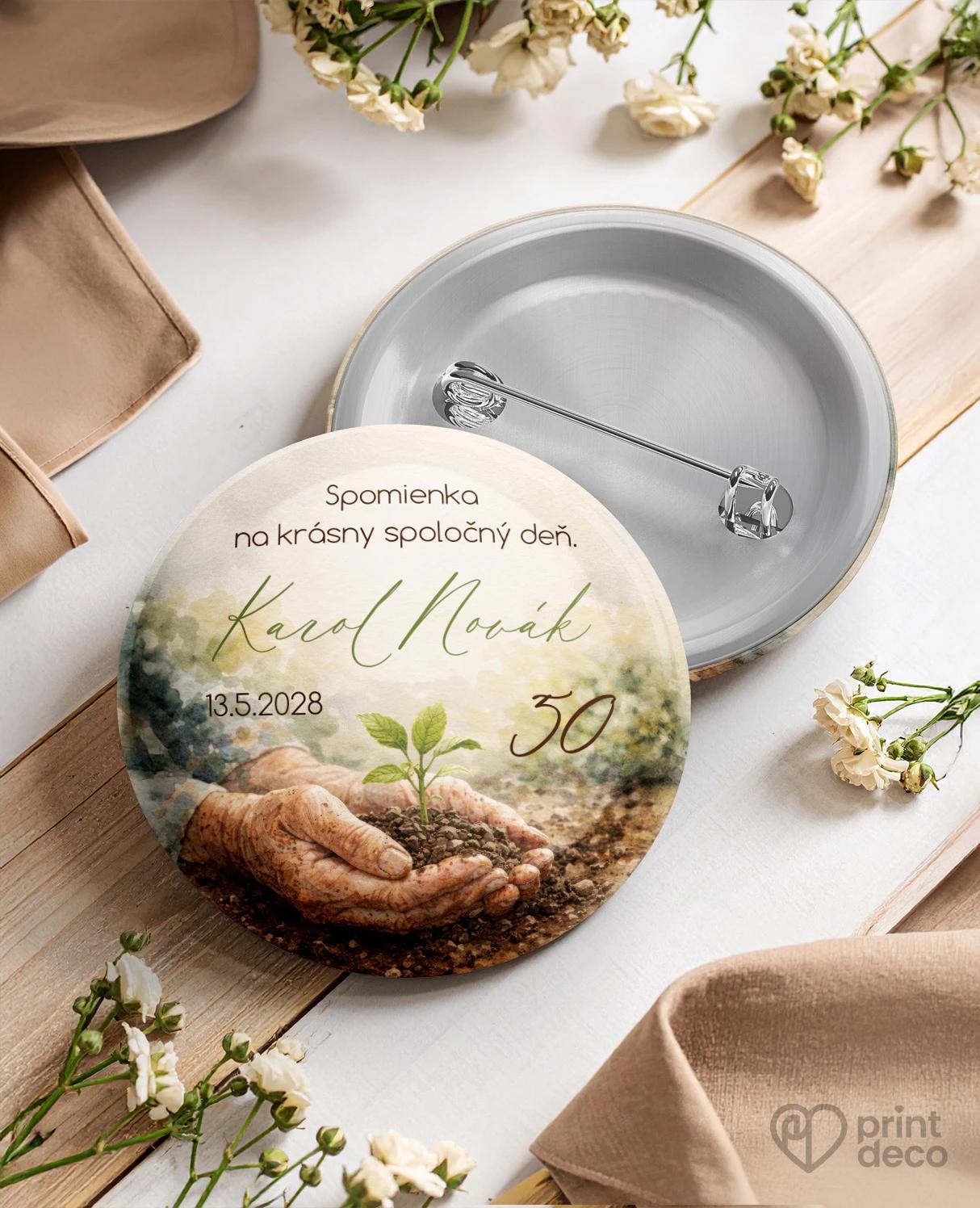 Pamätné kruhové odznaky z oslavy pre záhradkára 02