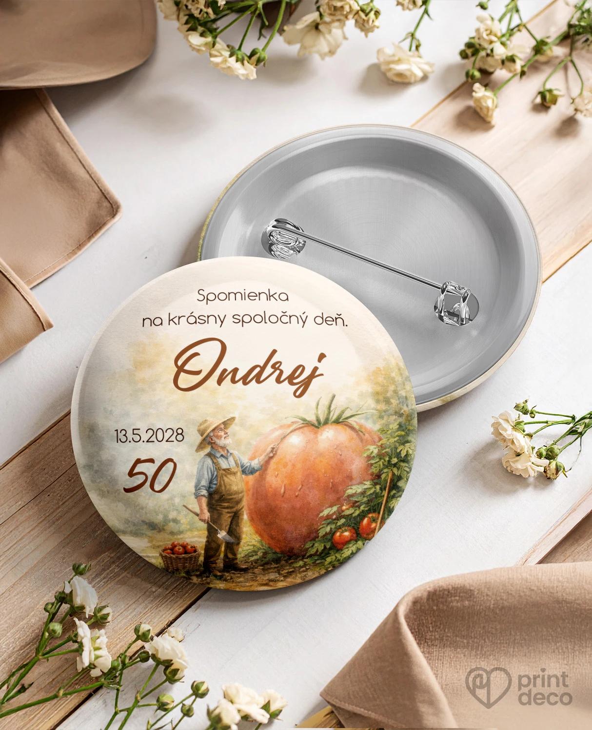 Pamätné kruhové odznaky z oslavy pre záhradkára 03