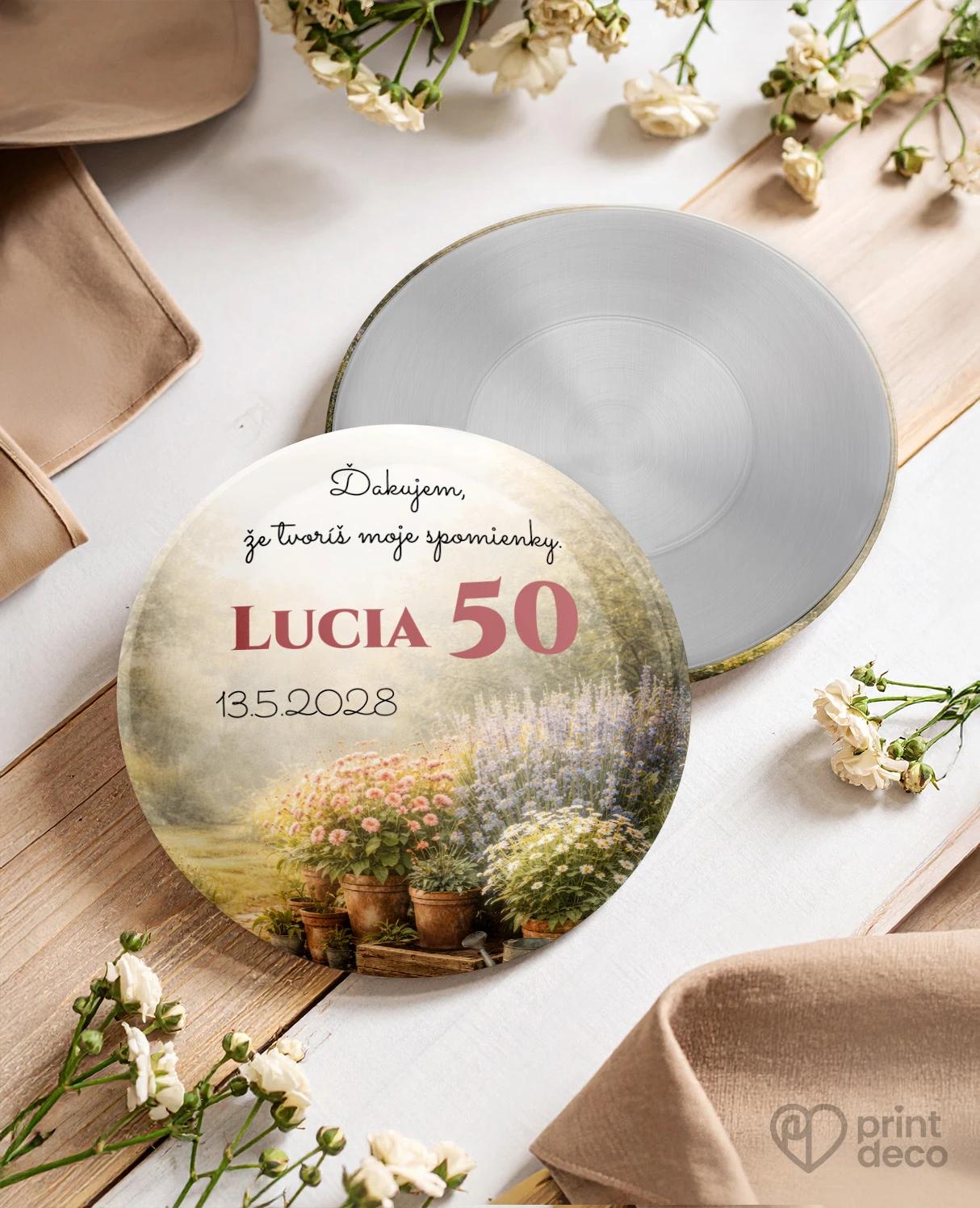 Pamätné kruhové magnetky z oslavy pre záhradkára 04