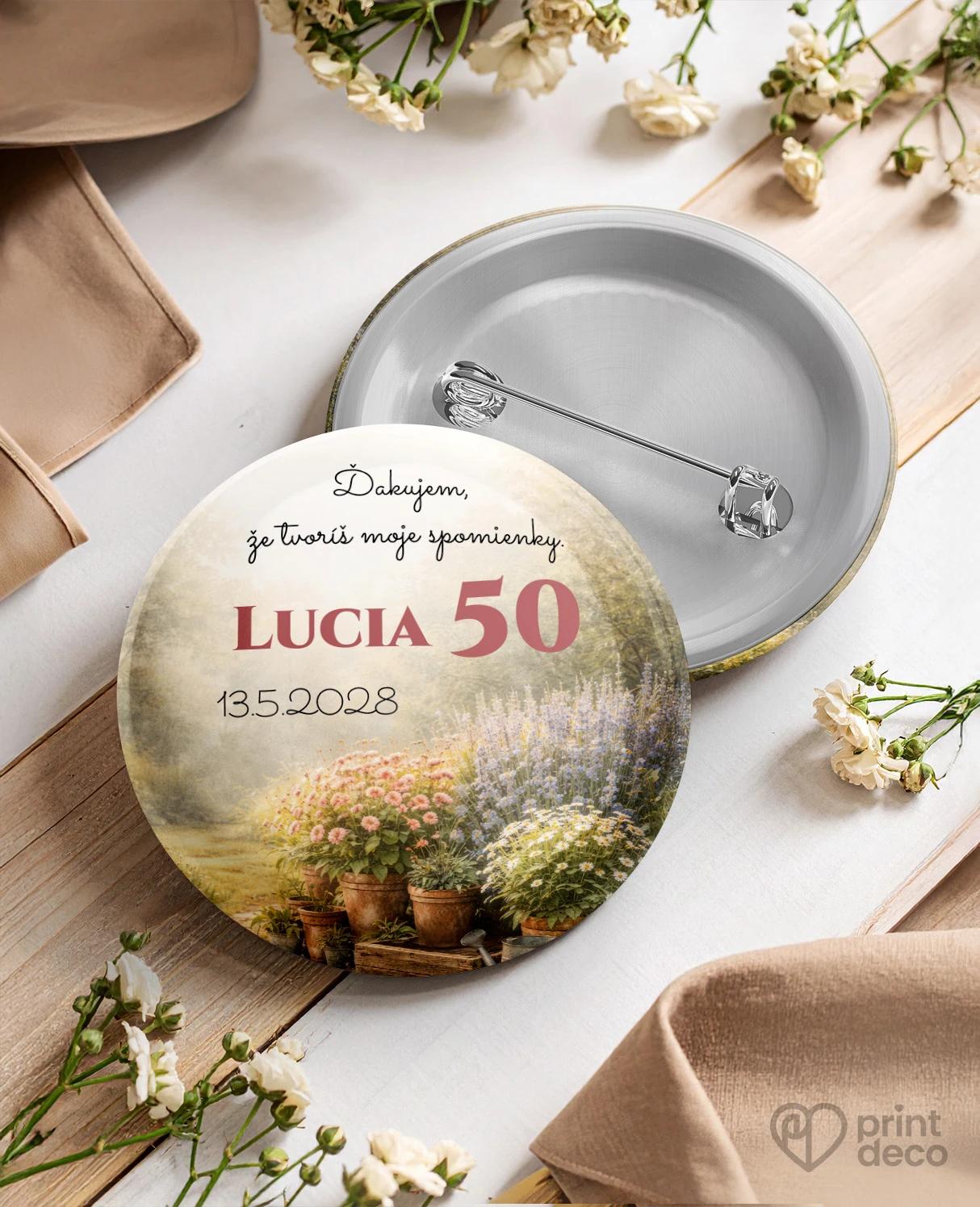 Pamätné kruhové odznaky z oslavy pre záhradkára 04