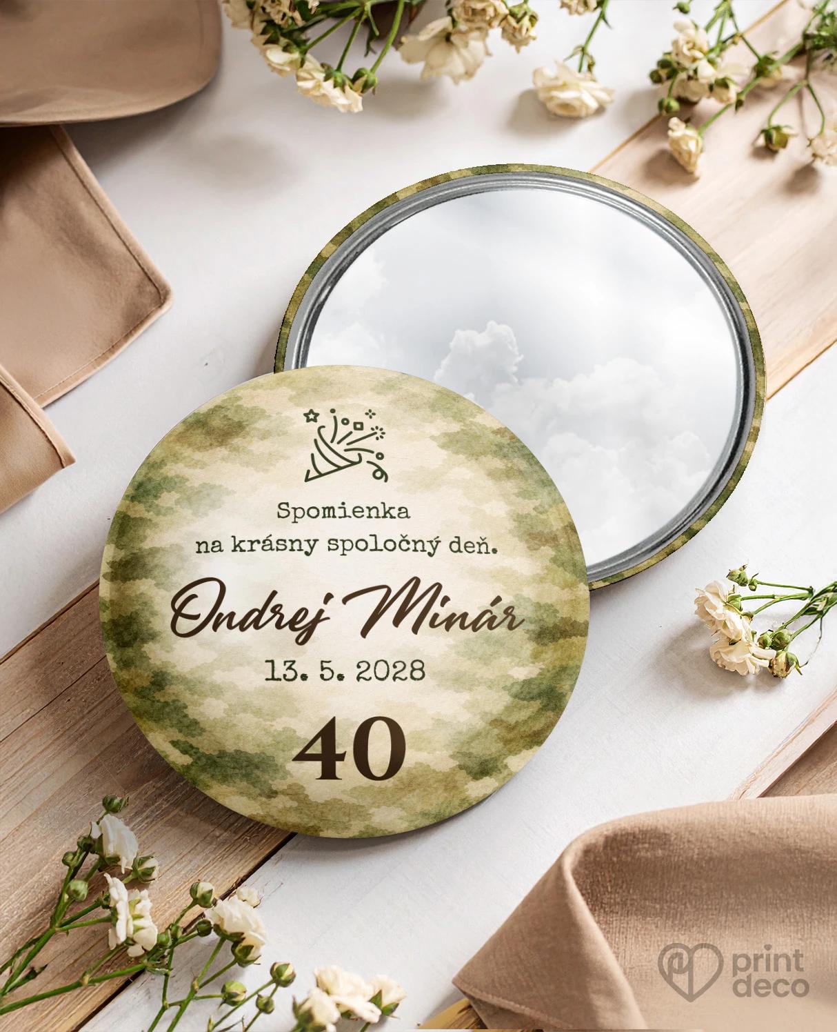 Pamätné kruhové zrkadielka z oslavy pre vojaka 02