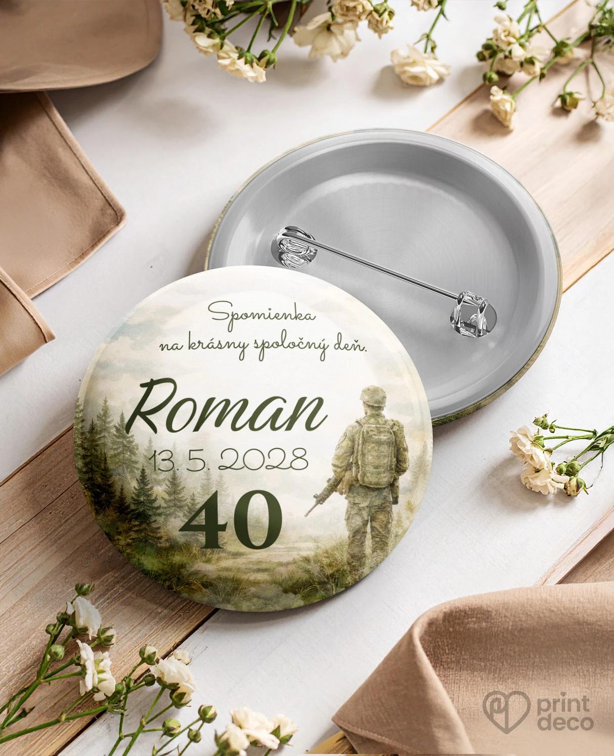 Pamätné kruhové odznaky z oslavy pre vojaka 03