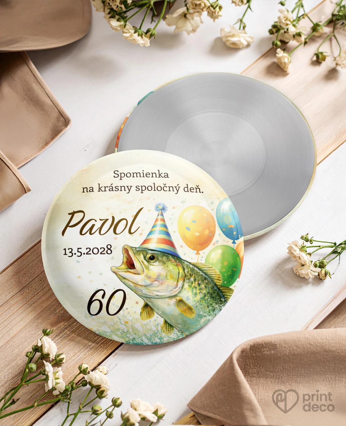 Pamätné kruhové magnetky z oslavy Rybár 08