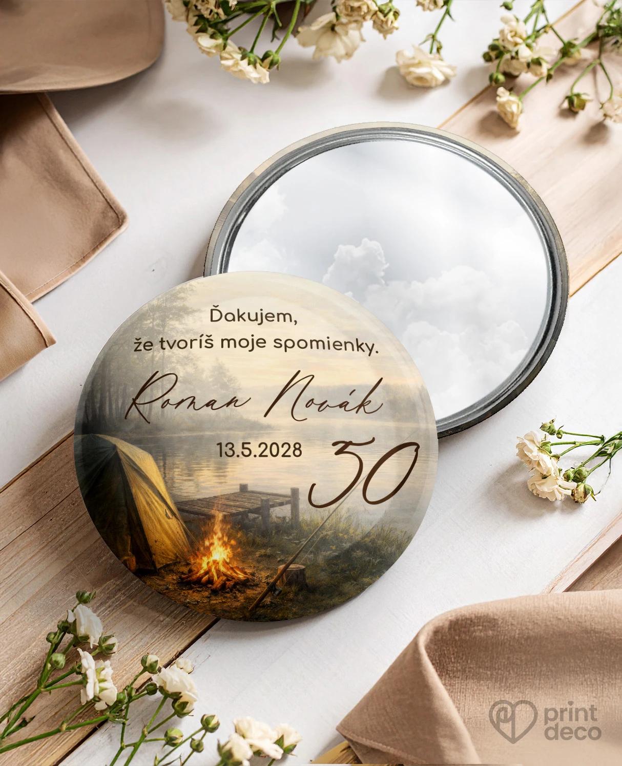 Pamätné kruhové zrkadielka z oslavy Rybár 09