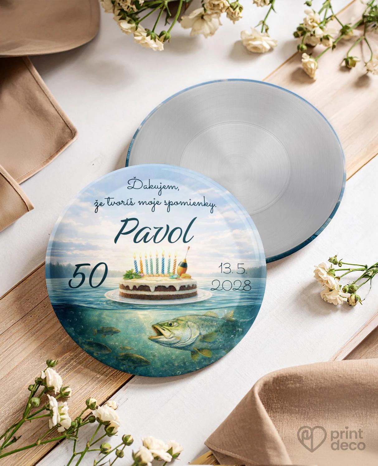 Pamätné kruhové magnetky z oslavy Rybár 10