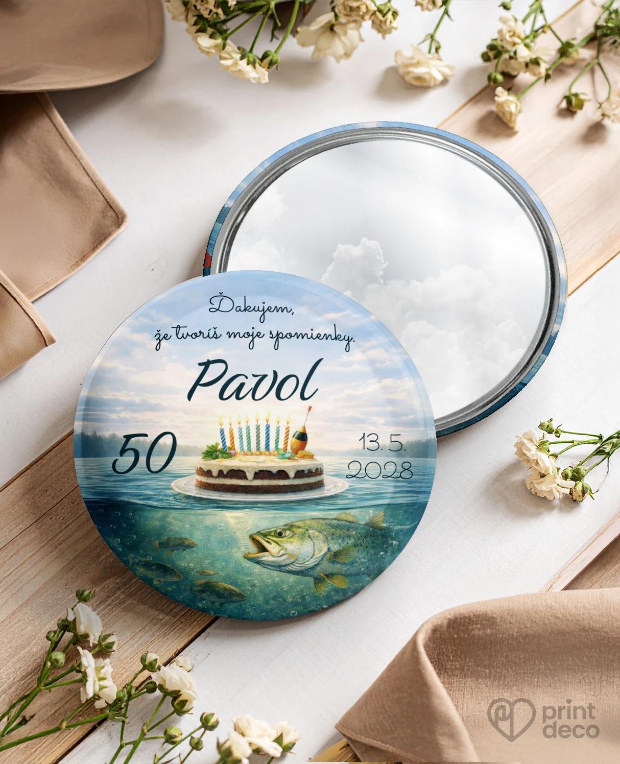 Pamätné kruhové zrkadielka z oslavy Rybár 10