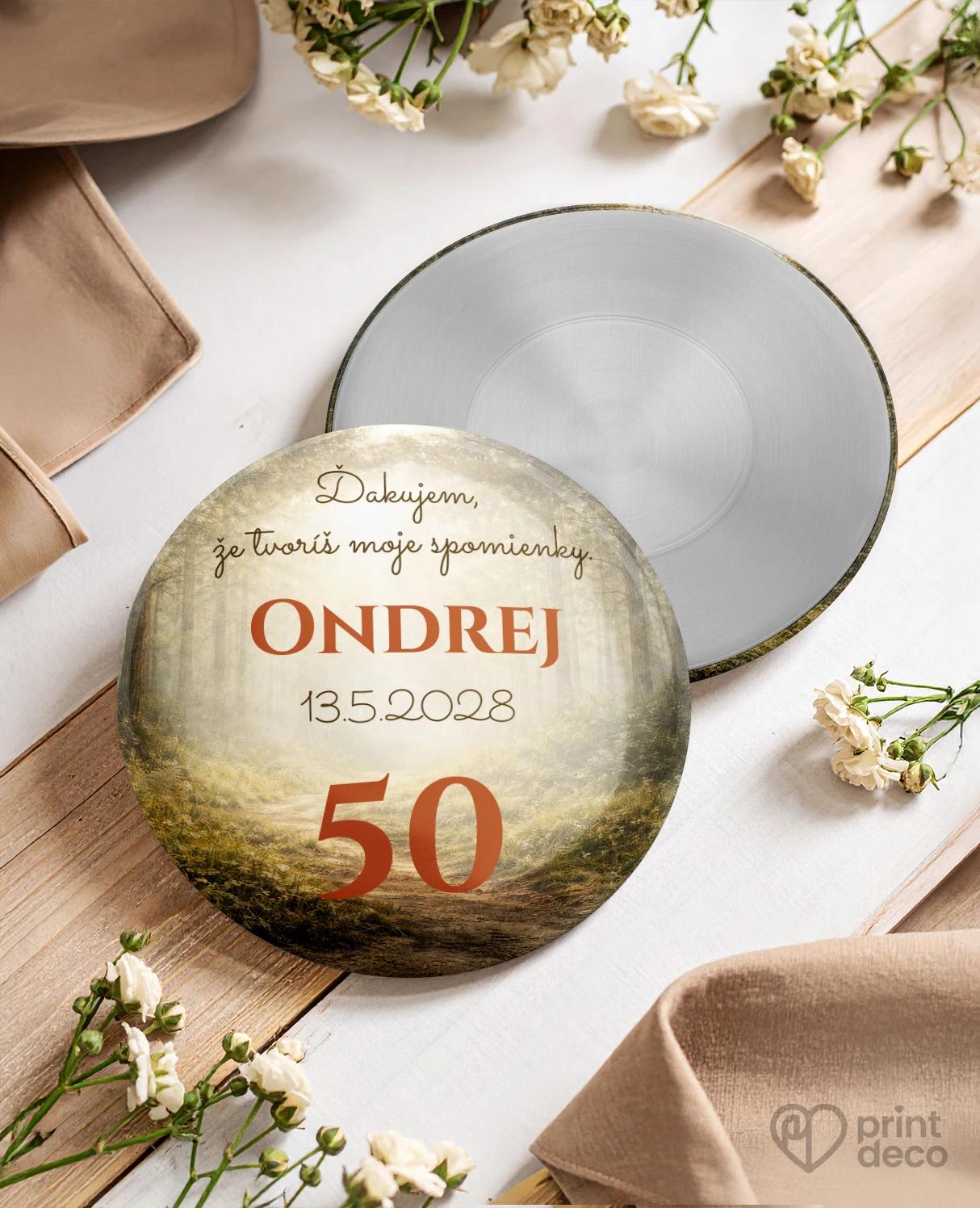 Pamätné kruhové magnetky z oslavy pre hubára 02