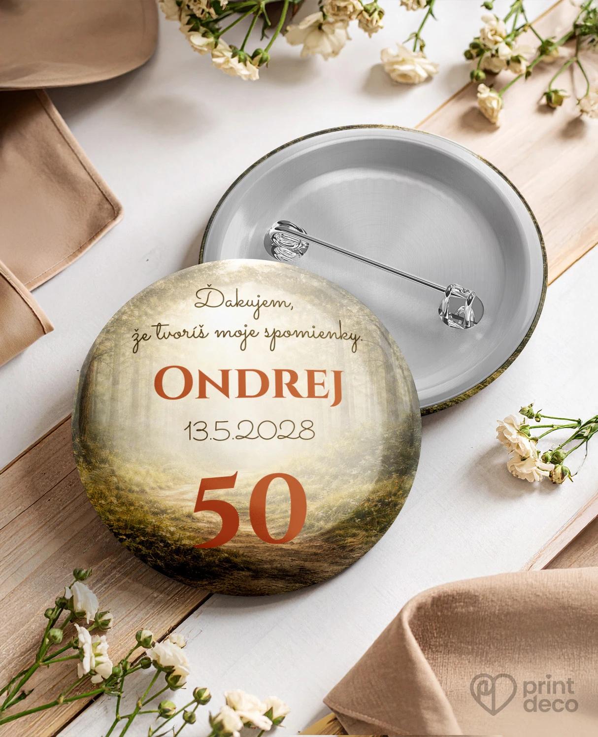 Pamätné kruhové odznaky z oslavy pre hubára 02