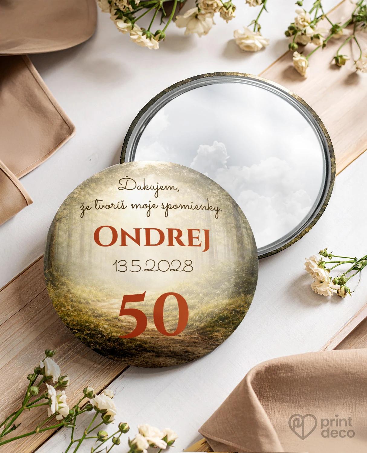 Pamätné kruhové zrkadielka z oslavy pre hubára 02