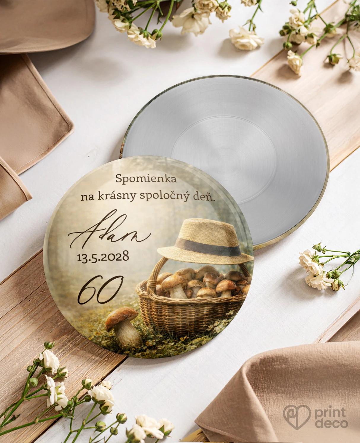 Pamätné kruhové magnetky z oslavy pre hubára 03