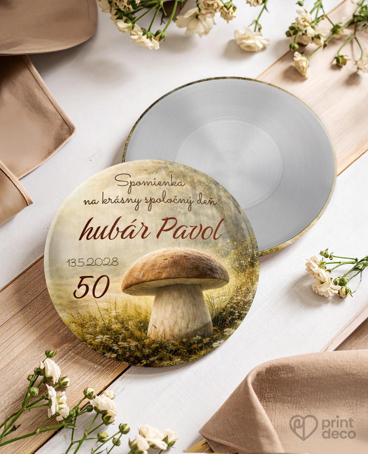 Pamätné kruhové magnetky z oslavy pre hubára 04