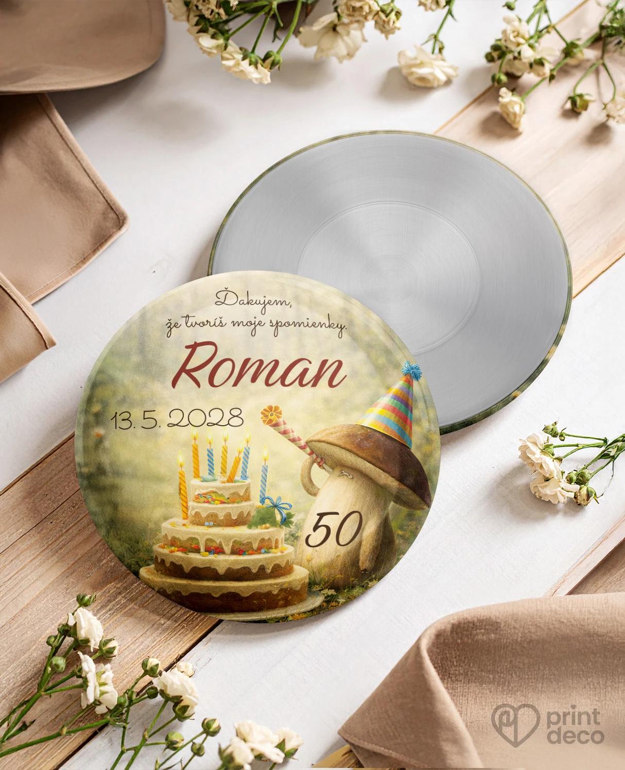 Pamätné kruhové magnetky z oslavy pre hubára 05