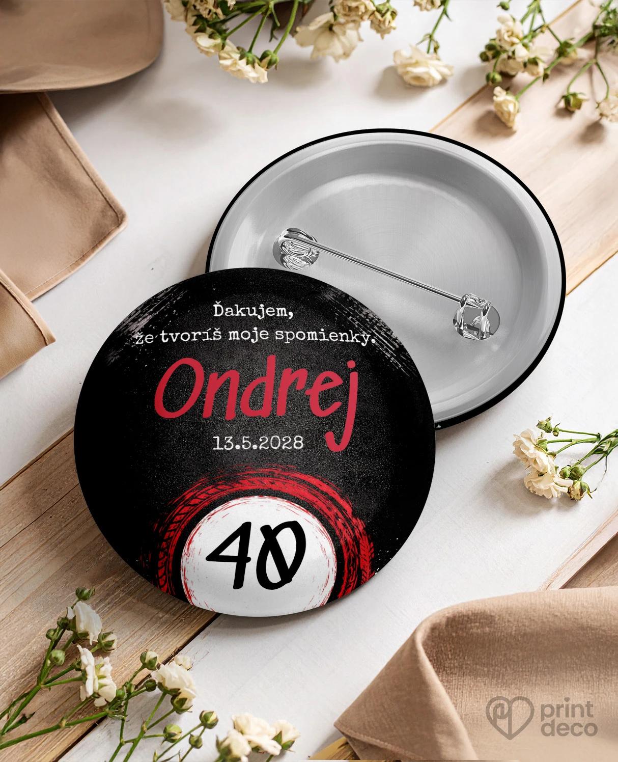 Pamätné kruhové odznaky z oslavy pre motorkára 08