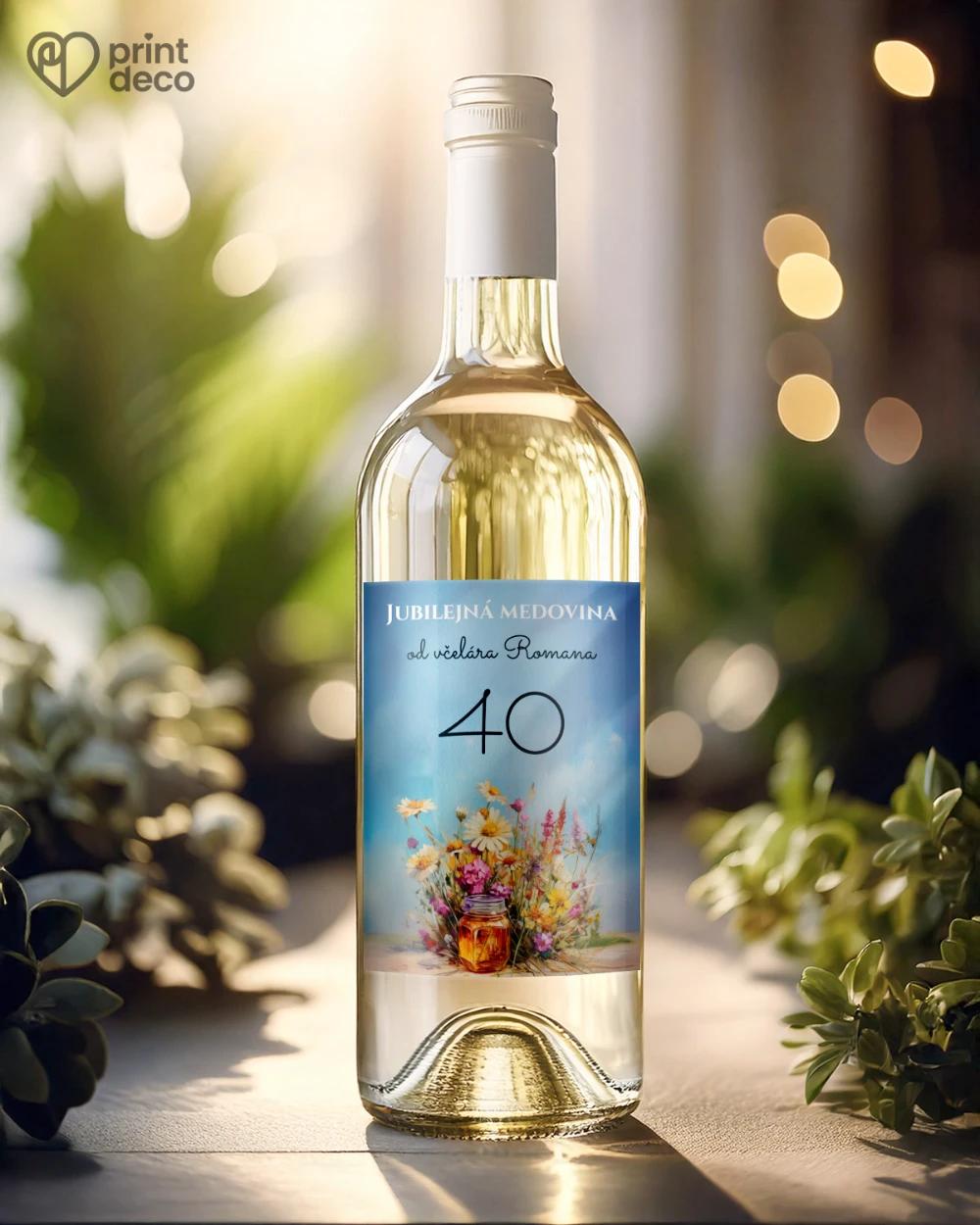 Jubilelejné etikety na fľaše pre včelára 01 1/2