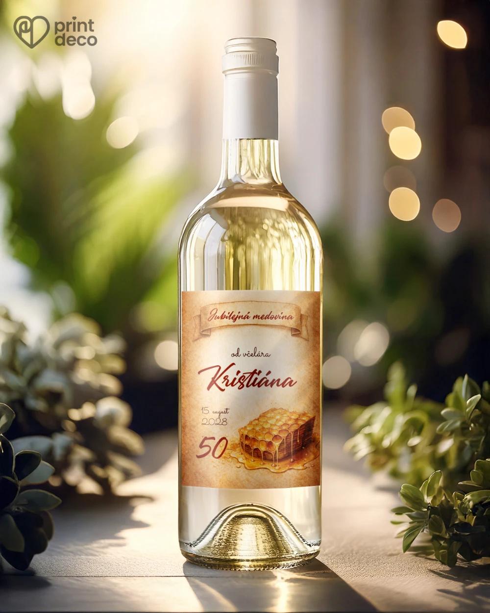 Jubilelejné etikety na fľaše pre včelára 06 1/2