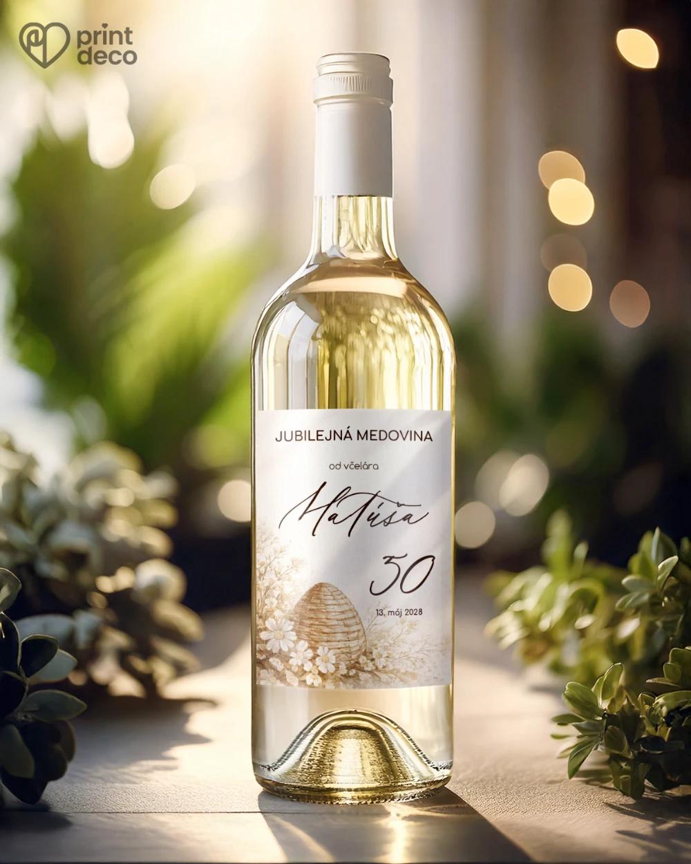 Jubilelejné etikety na fľaše pre včelára 09 1/2