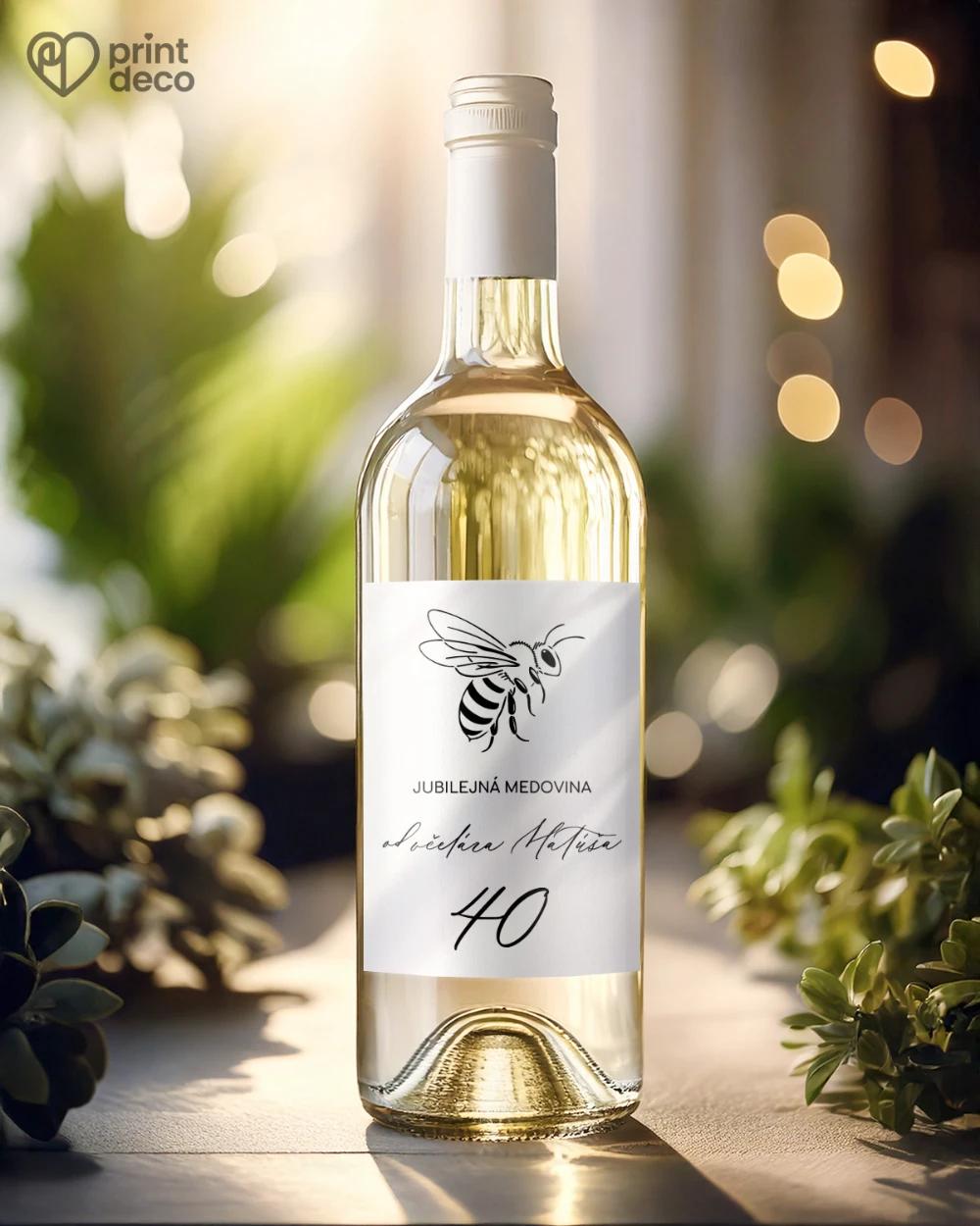Jubilelejné etikety na fľaše pre včelára 10 1/2