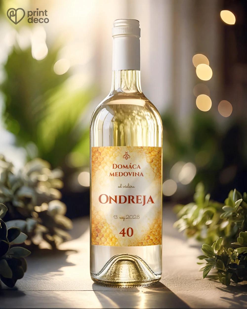 Jubilelejné etikety na fľaše pre včelára 12 1/2