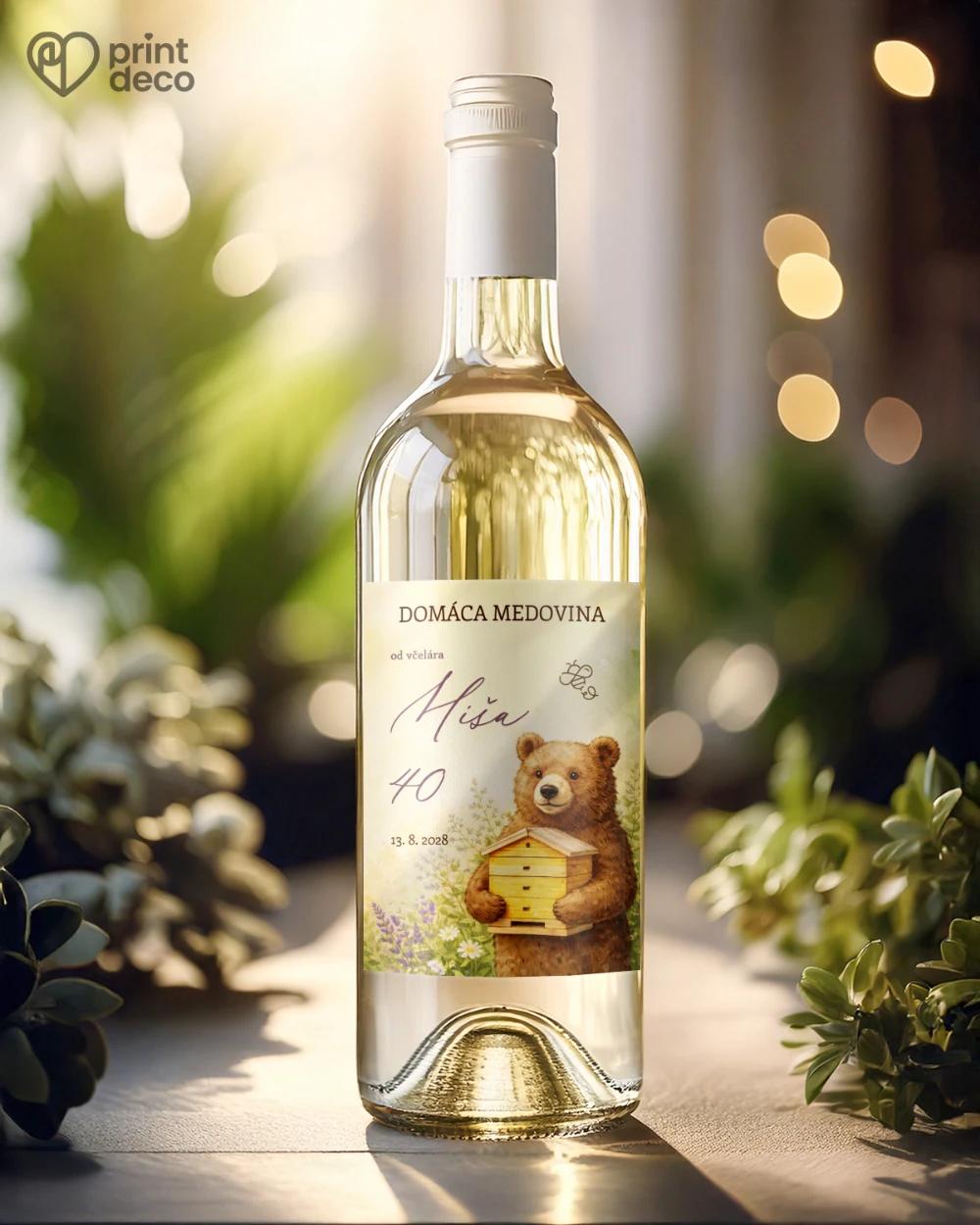 Jubilelejné etikety na fľaše pre včelára 16 1/2