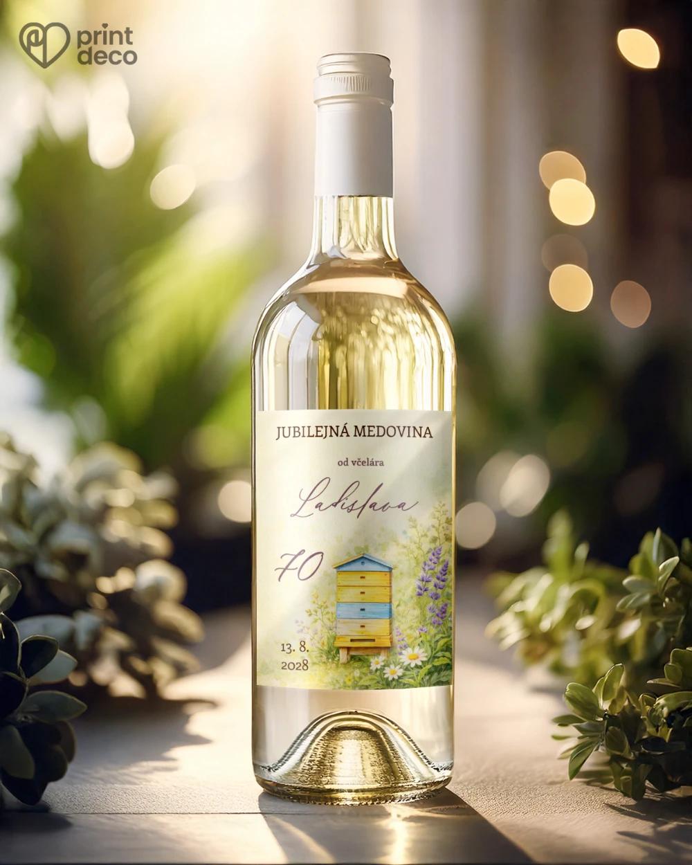 Jubilelejné etikety na fľaše pre včelára 17 1/2