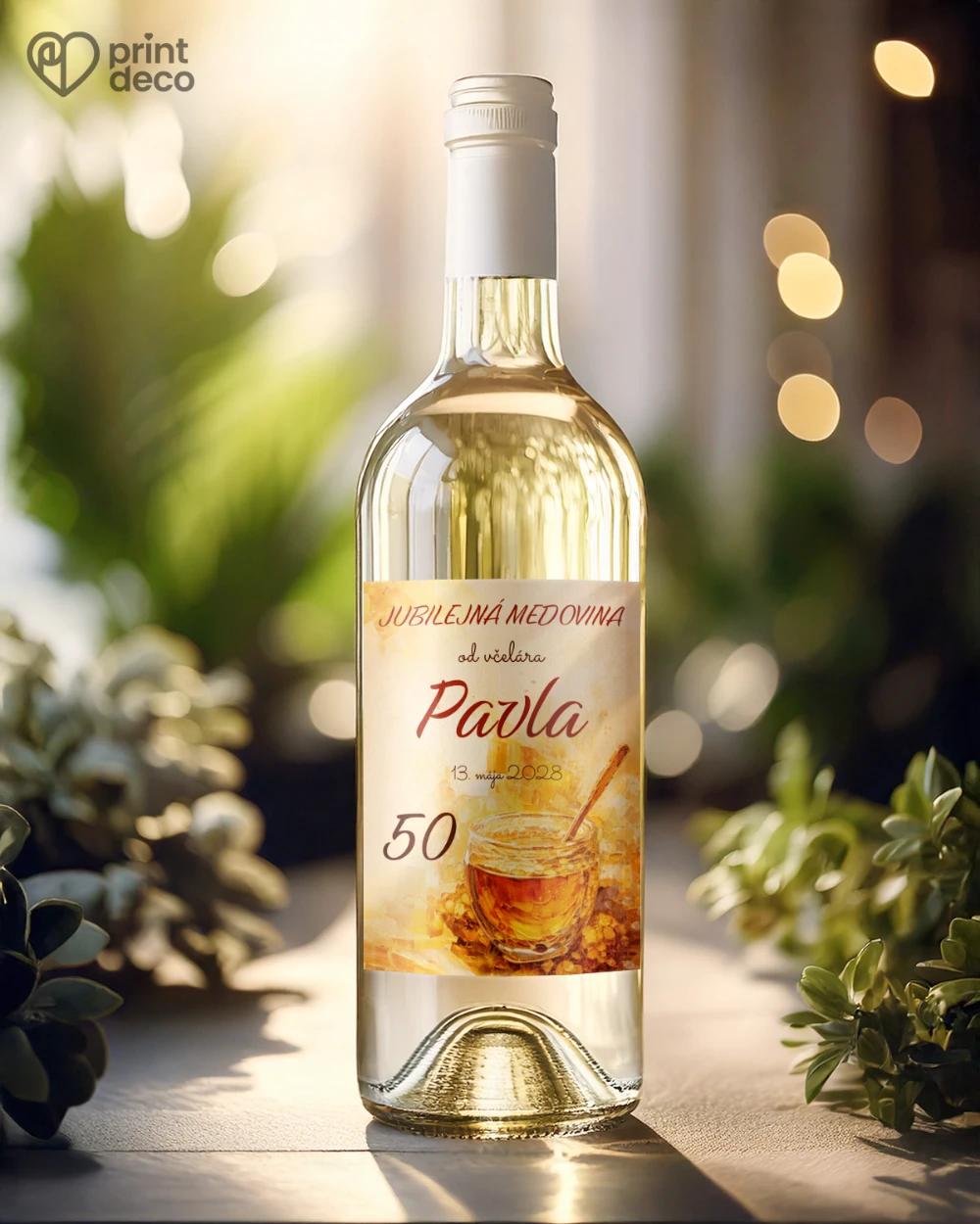 Jubilelejné etikety na fľaše pre včelára 20 1/2