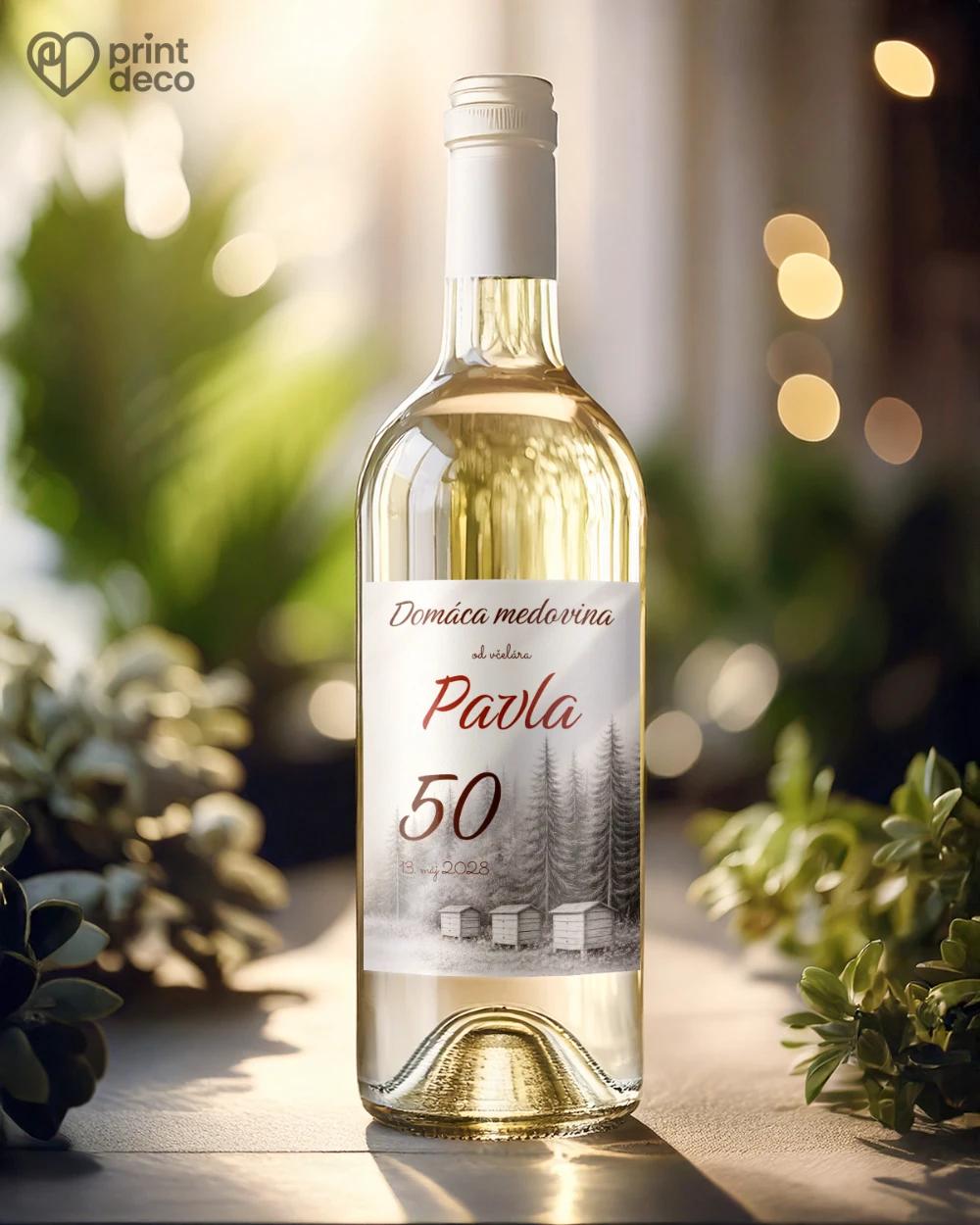 Jubilelejné etikety na fľaše pre včelára 21 1/2
