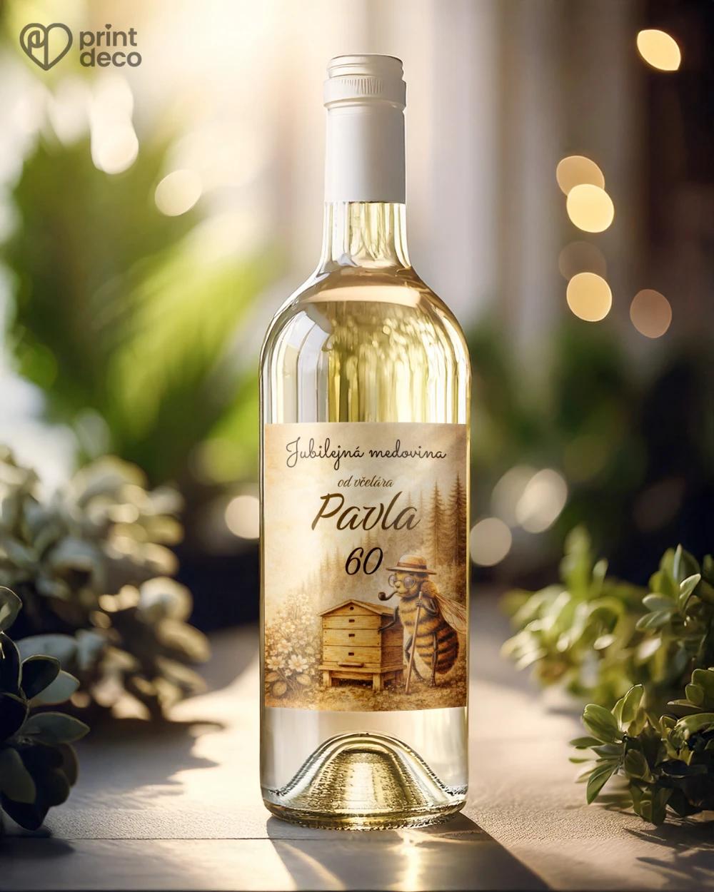 Jubilelejné etikety na fľaše pre včelára 22 1/2