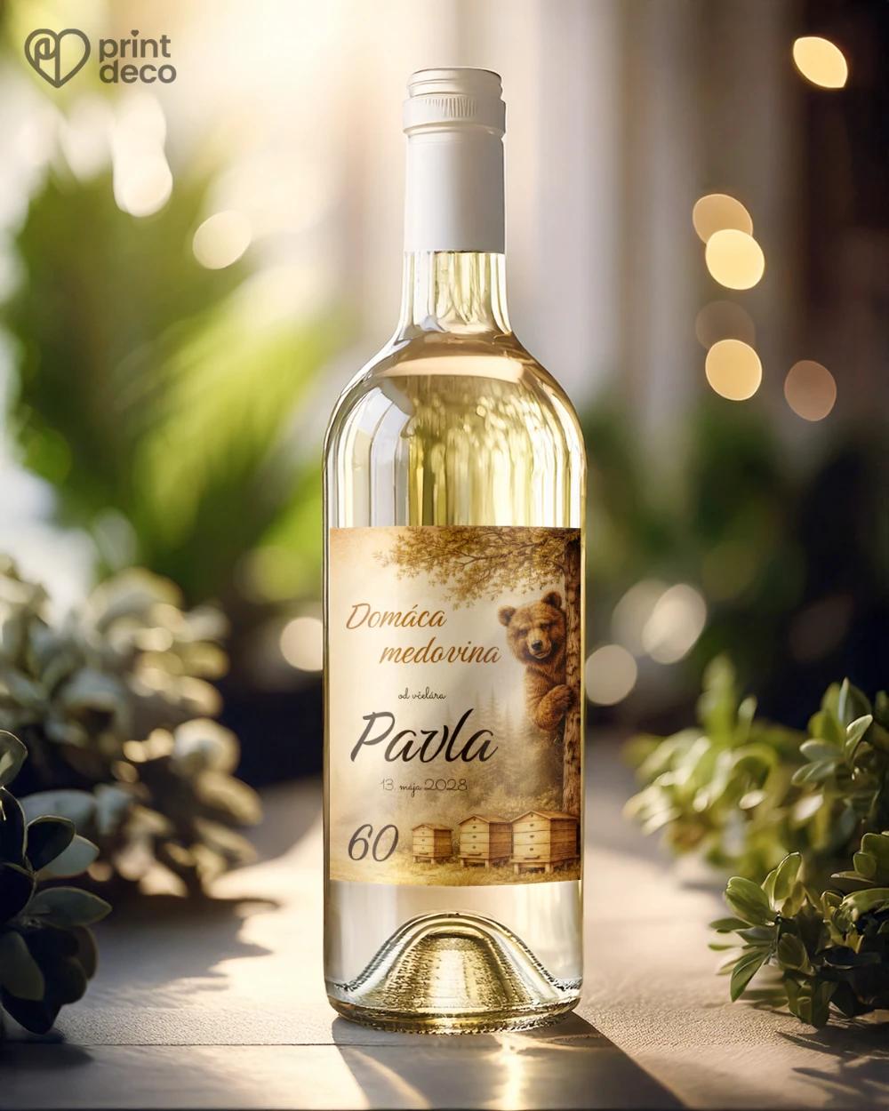 Jubilelejné etikety na fľaše pre včelára 23 1/2