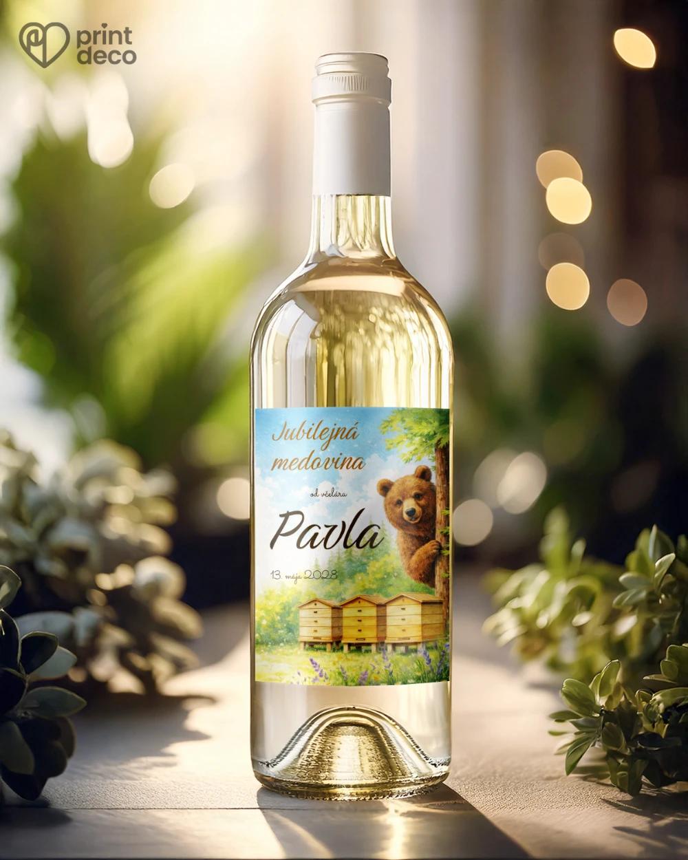 Jubilelejné etikety na fľaše pre včelára 24 1/2