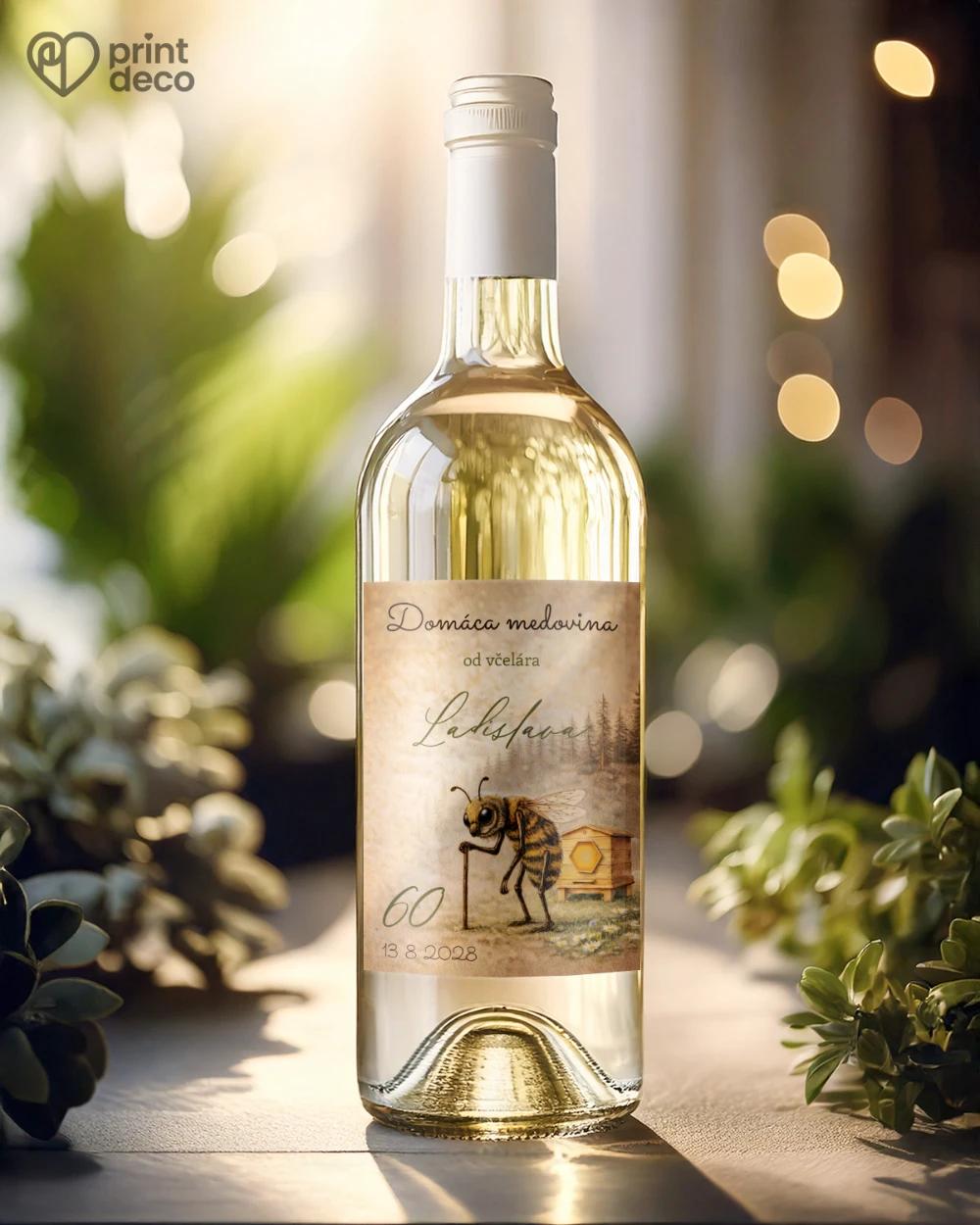 Jubilelejné etikety na fľaše pre včelára 26 1/2