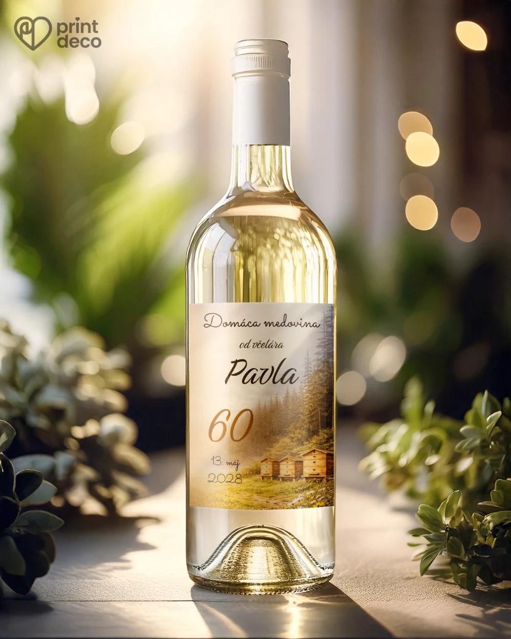 Jubilelejné etikety na fľaše pre včelára 27 1/2