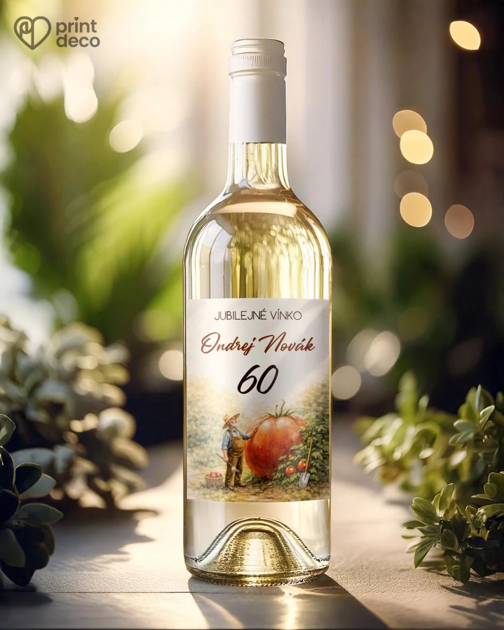 Jubilelejné etikety na fľaše pre záhradkára 03 1/2