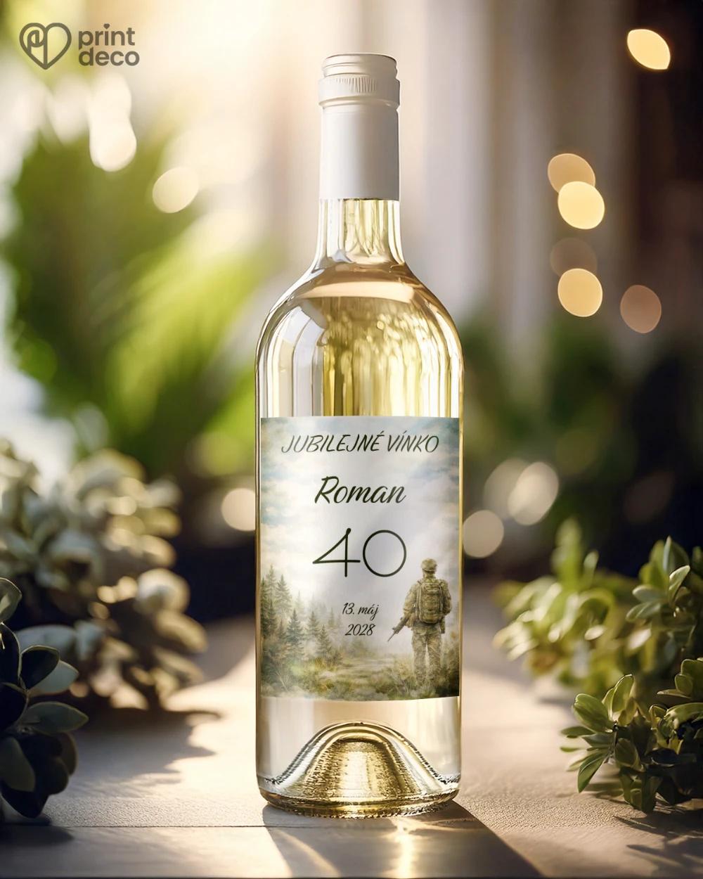 Jubilelejné etikety na fľaše pre vojaka 02 1/2